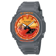 Casio GA-2100FLS-8A2ER - cinturino e cassa grigi - quadrante arancione